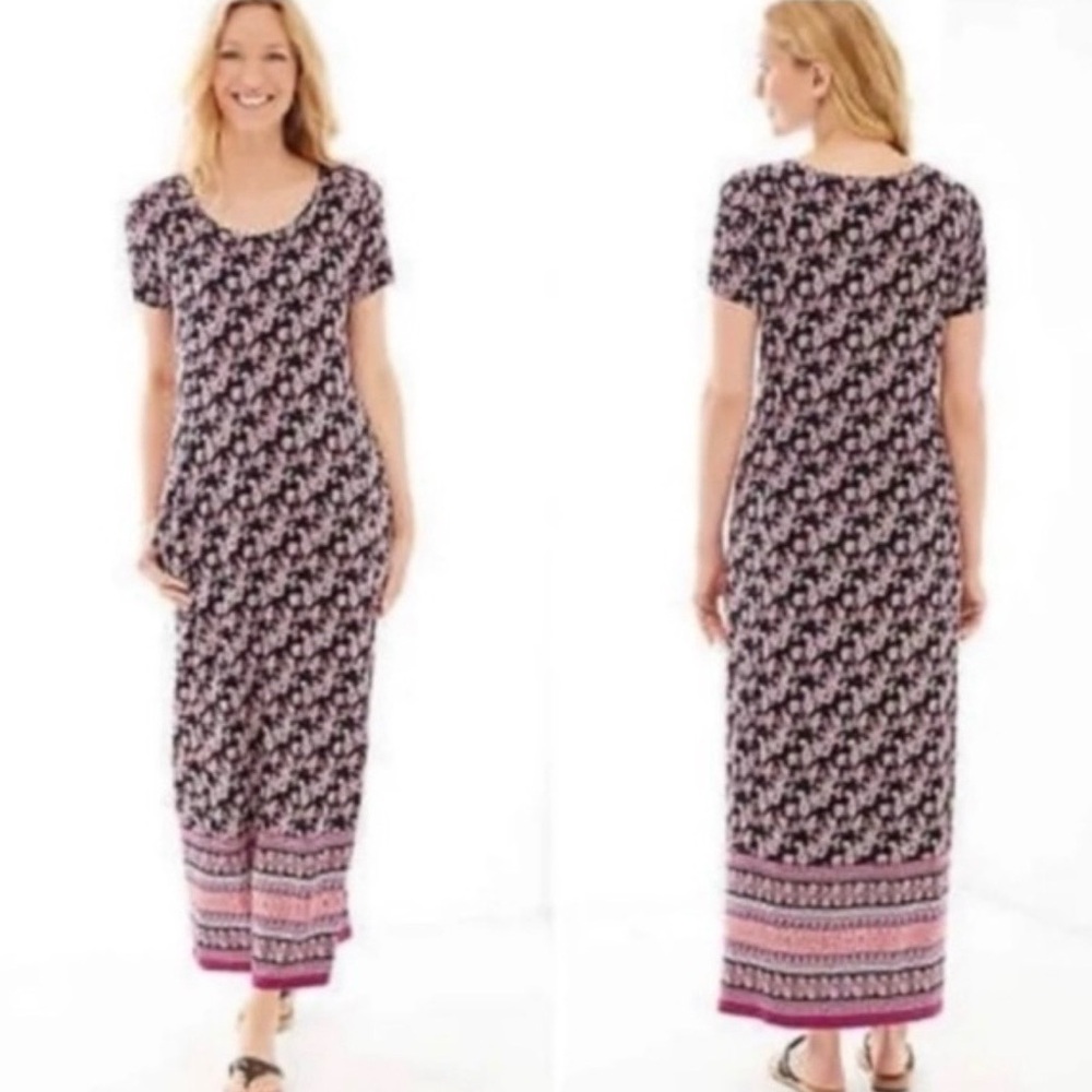 J. Jill Floral & Paisley Print Maxi Dress Small